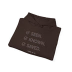 Seen. Known. Saved. Hoodie — Christian Faith Pullover (Luke 19:10)