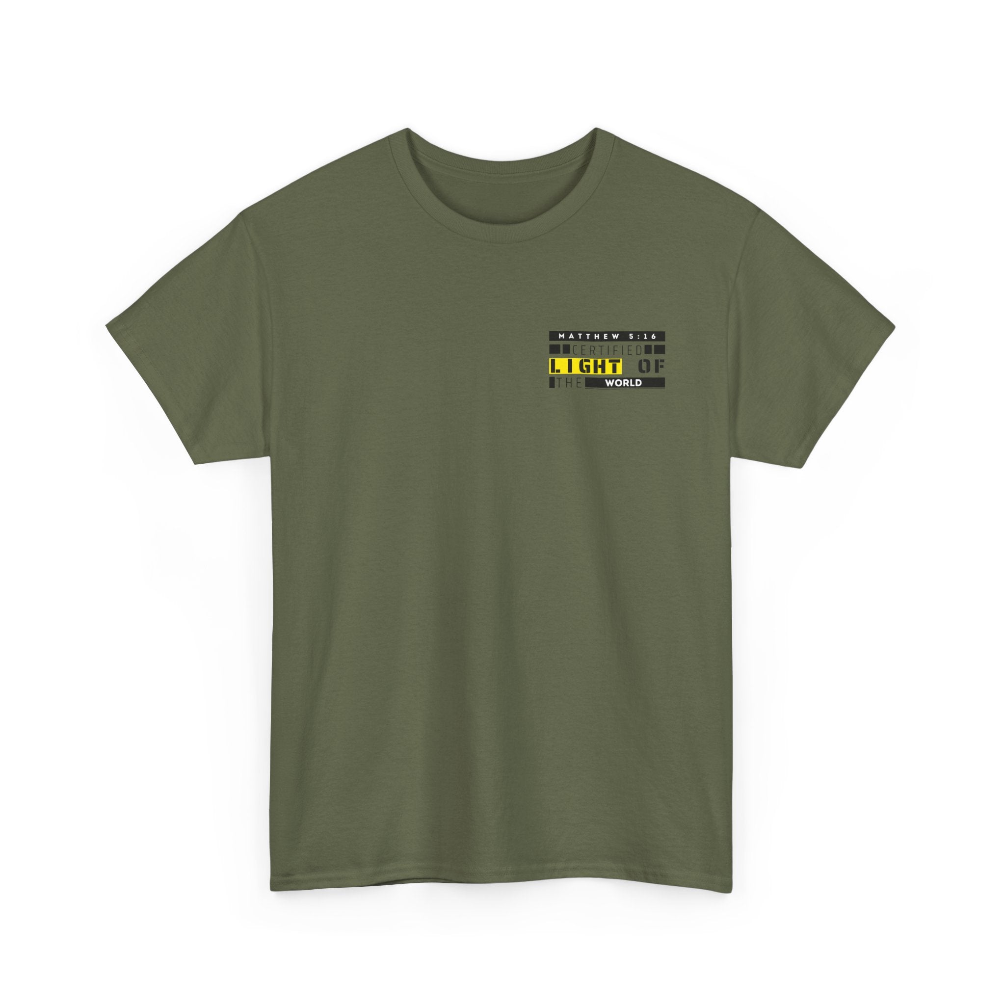 Minimalist "Light of My Life" Tee — Small Chest Script Graphic