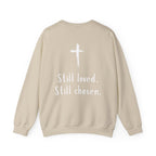 Christian Crewneck Sweatshirt — "Not Perfect, Forgiven" (Romans 5:8)