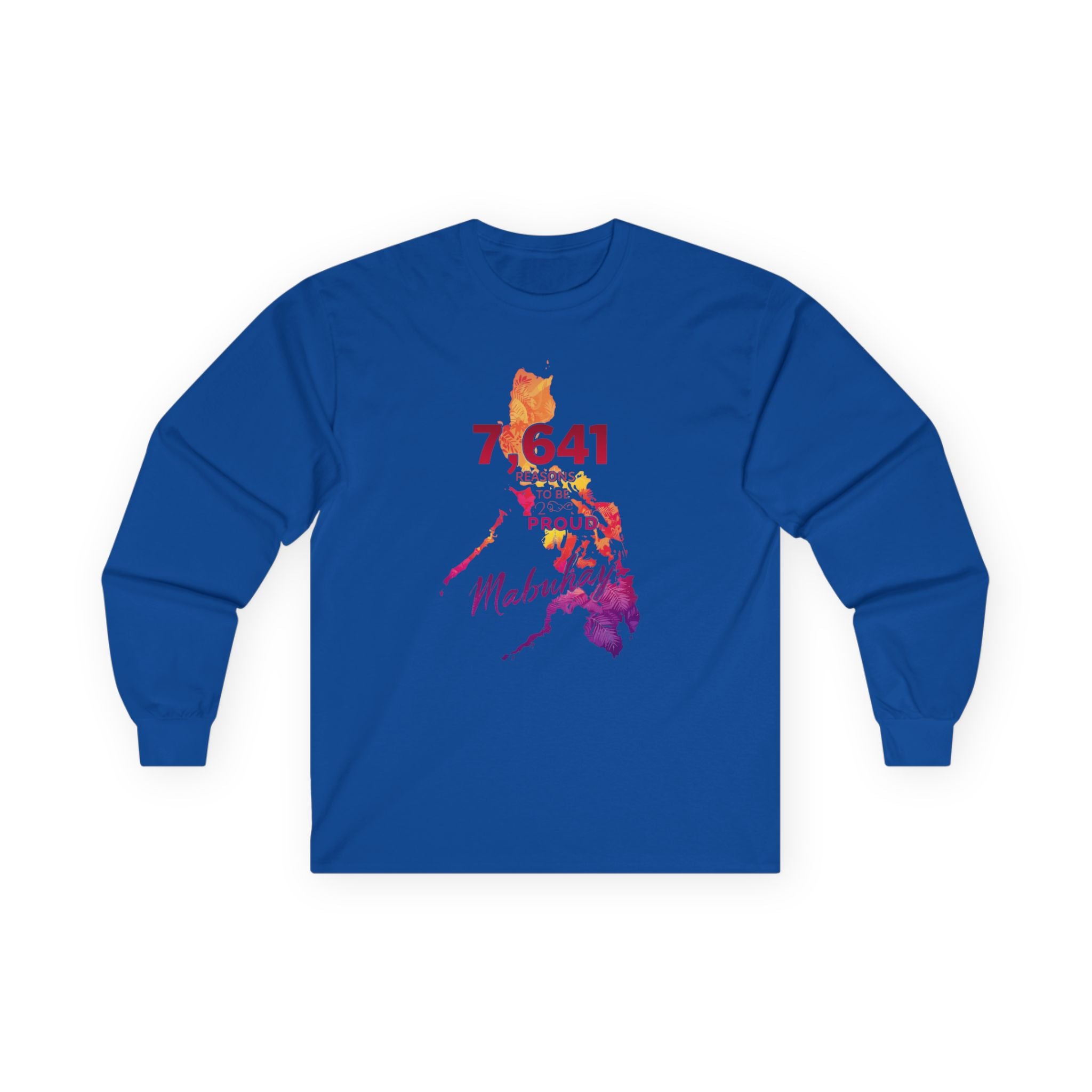 Philippines Map '7,641 Proudly Pinoy' Long Sleeve Tee