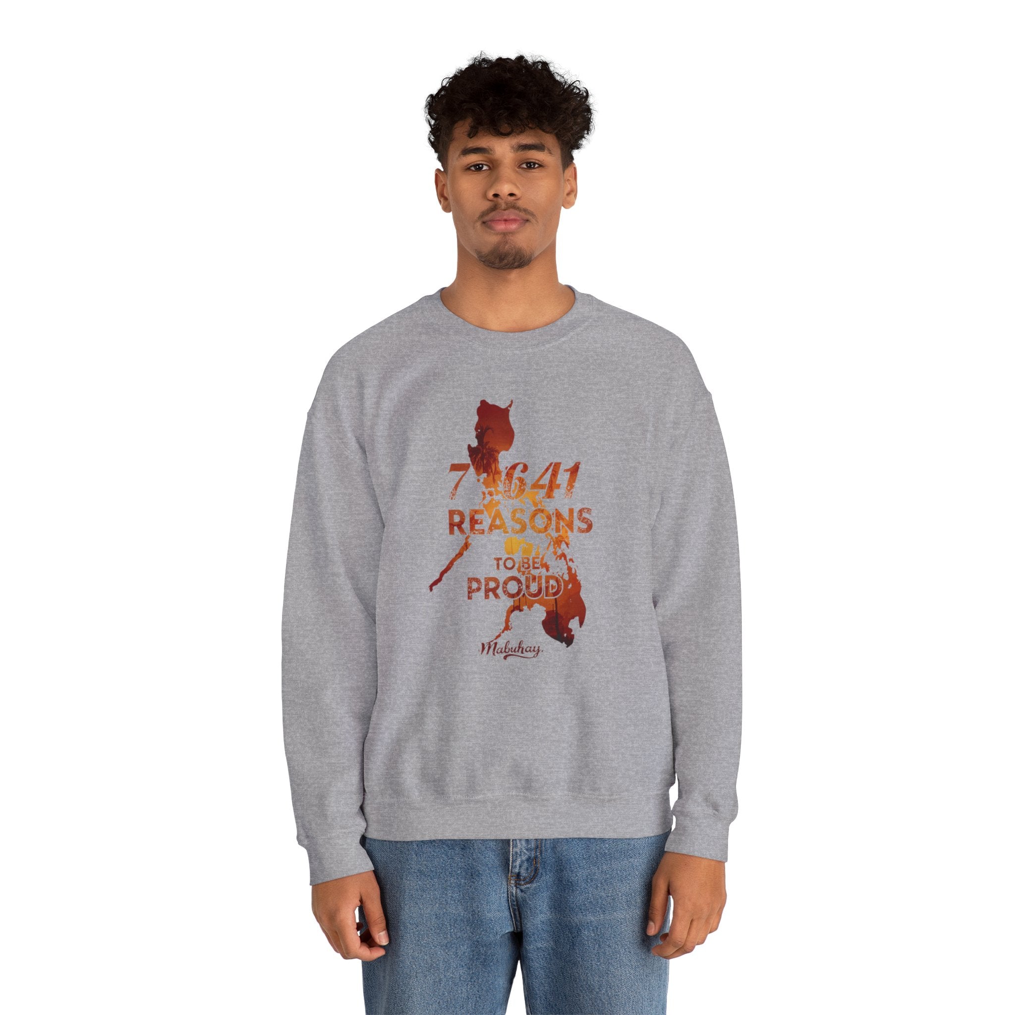 Philippines Map '7,641 Reasons to Be Proud Pinoy' Crewneck Sweatshirt