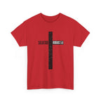 Christian Cross T-Shirt — "Salvation Romans 5:8" Faith Tee