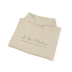 Hoodie "One Faith One Family One Praise" Minimal Heartbeat Faith Script - White Pullover