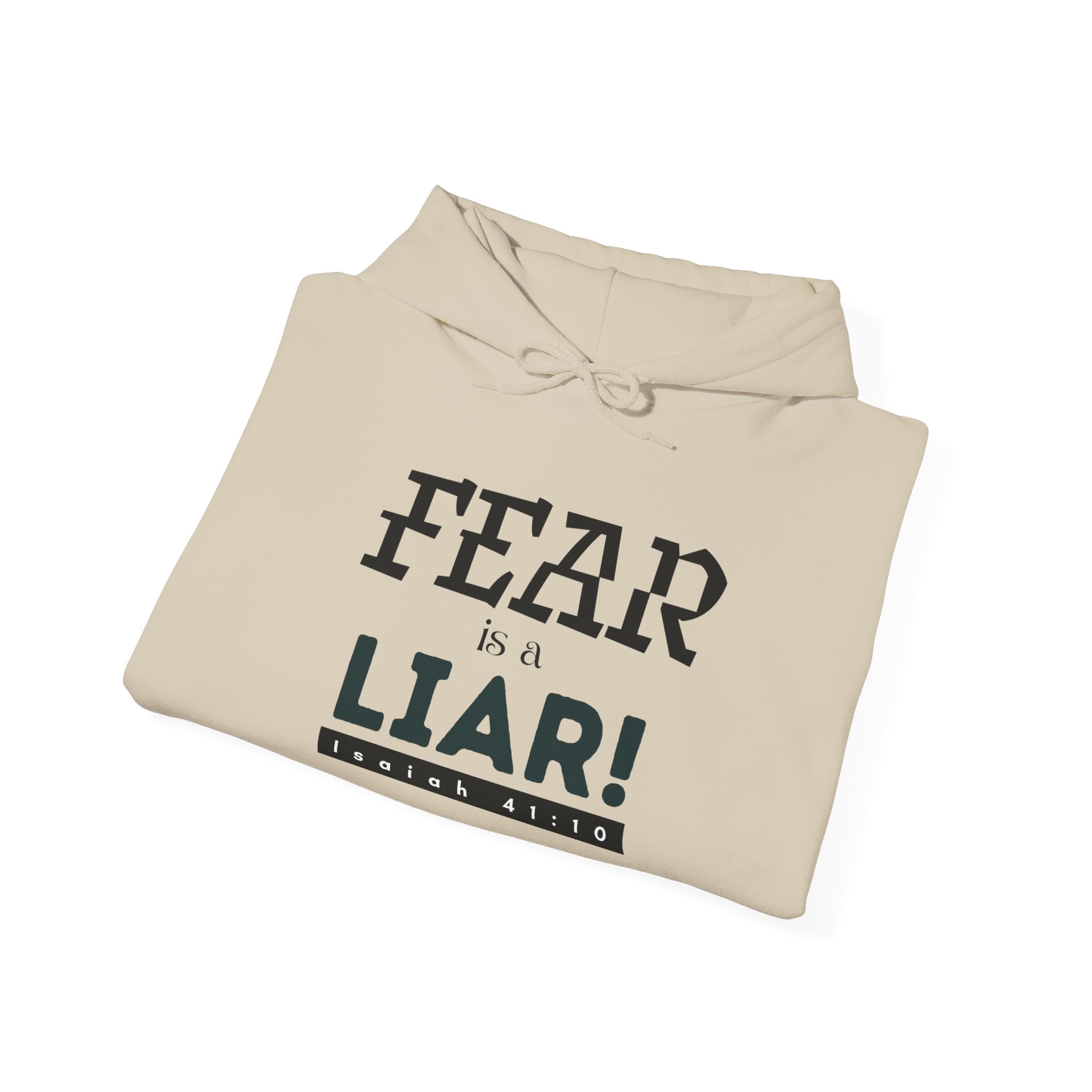 Fear Is a Liar Hoodie — Inspirational Christian Faith Sweatshirt