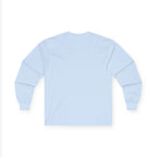 Long Sleeve Christian Tee — 'Delivered' Shipping Label Graphic