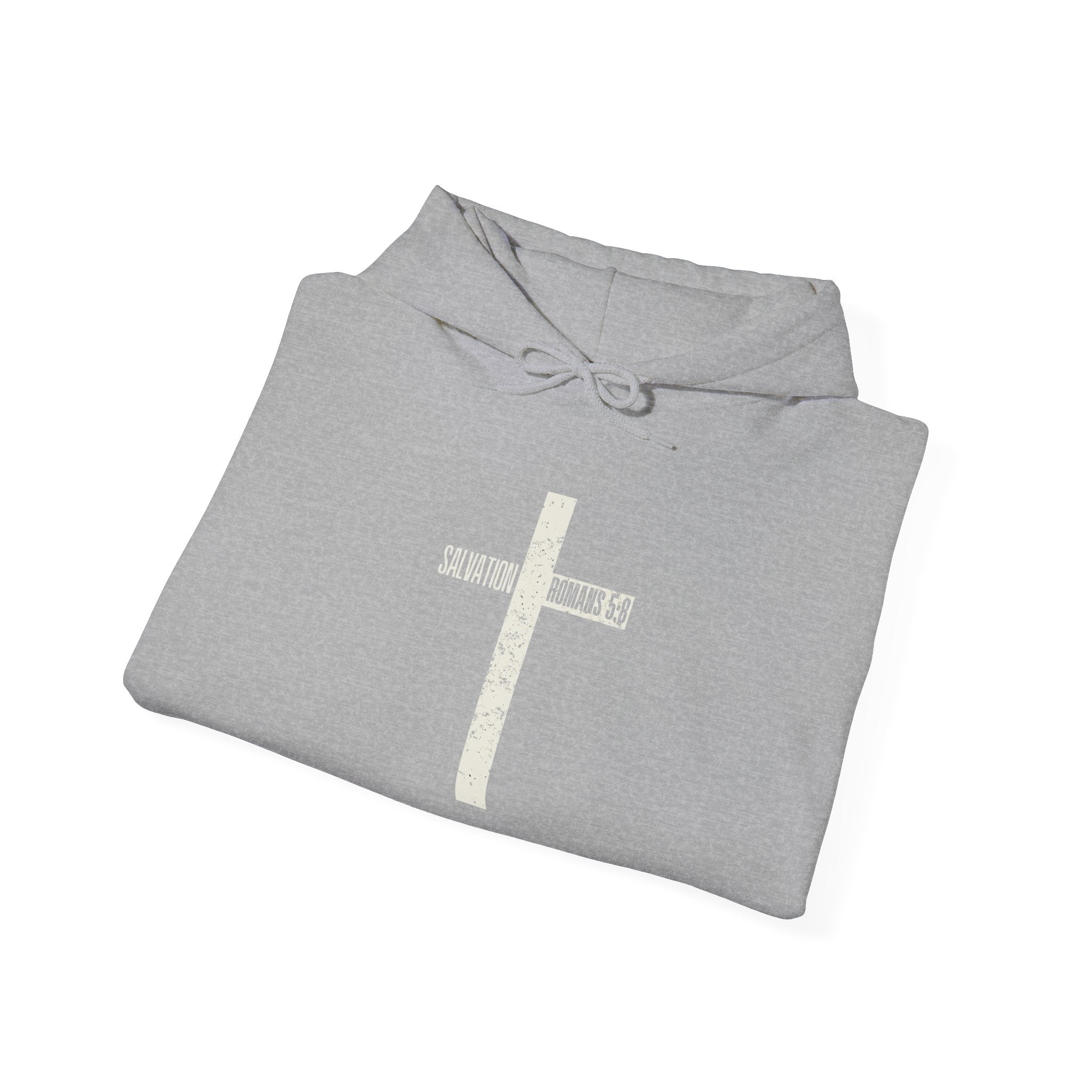 Christian Cross Salvation Hoodie – "Saved By Grace" Faith Graphic Pullover