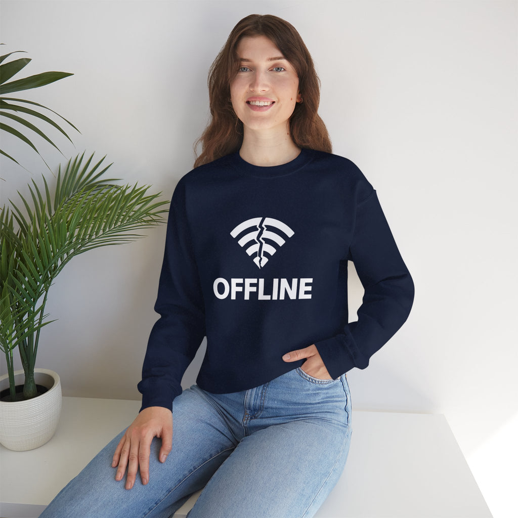 Christian Crewneck Sweatshirt "Offline" Pullover, Go Into Your Room and Pray Back Quote, Faith Streetwear Sweatshirt