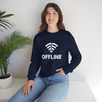 Christian Crewneck Sweatshirt "Offline" Pullover, Go Into Your Room and Pray Back Quote, Faith Streetwear Sweatshirt