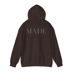 Inspirational Hoodie "Made New" Back Print Pullover, Christian Faith Sweatshirt, Minimalist Graphic Streetwear