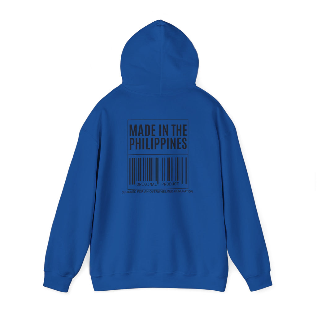 Made in the Philippines Hoodie — Barcode Graphic Back Print