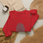Christian Crewneck Sweatshirt "Heavenly Crafted" Fingerprint Pullover, Psalm 139 Identity Apparel, Unique Faith Graphic Sweatshirt
