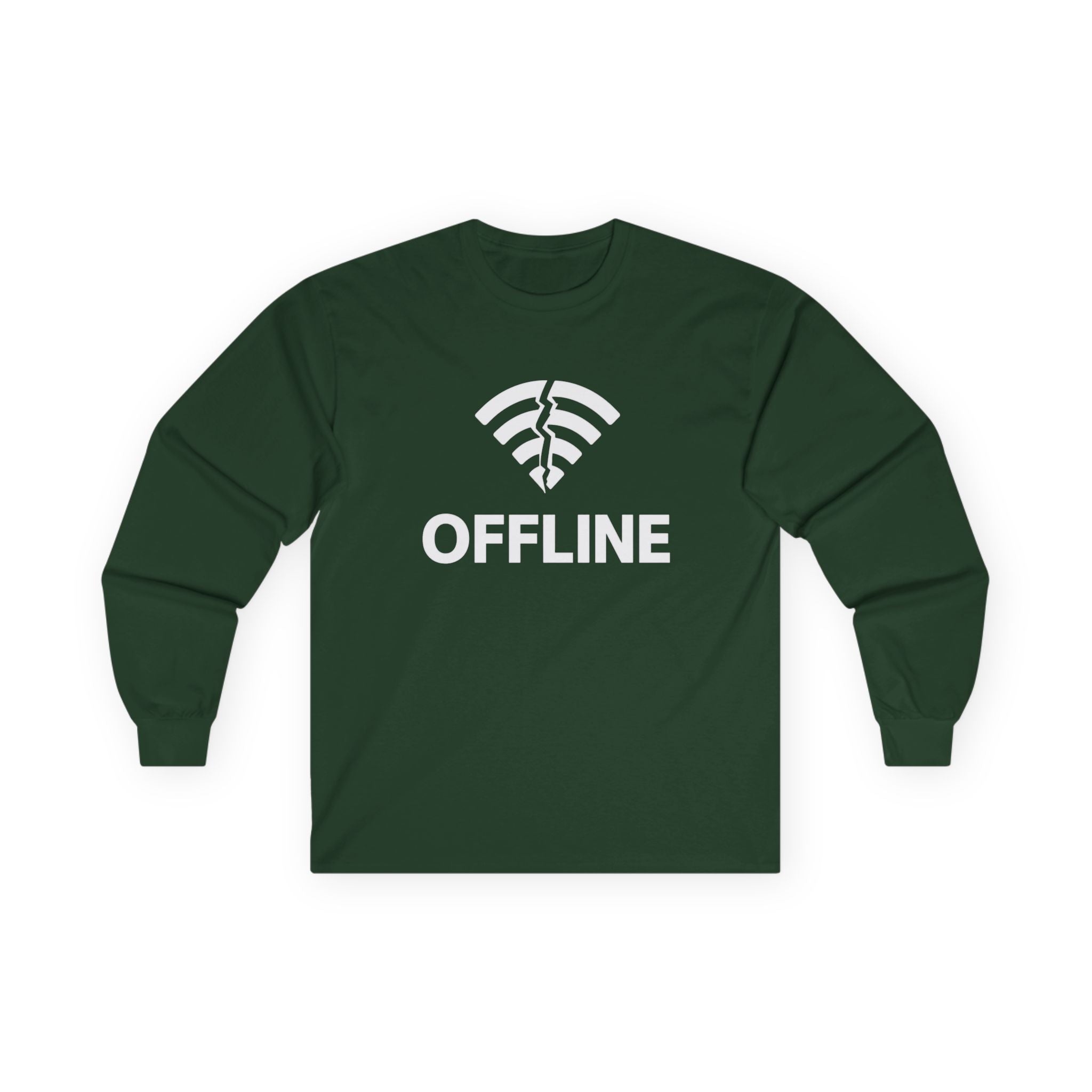 Offline Long Sleeve Christian Tee — ‘Go Into Your Room, Close the Door and Pray’ Graphic