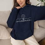 Christian Hoodie with Light of the World and Cross Design – Faith Comfort Sweatshirt