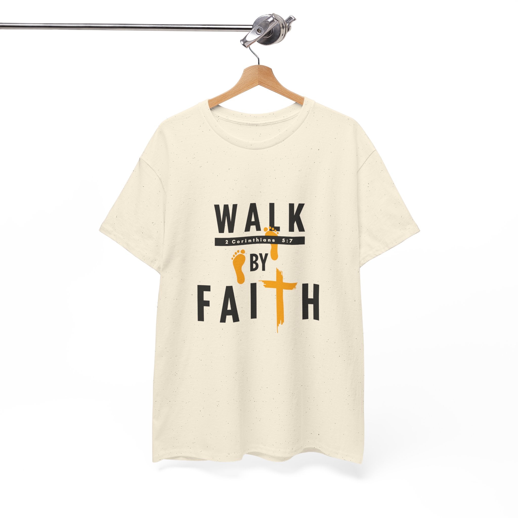 By Faith T-Shirt — Christian Walk By Faith Cross Tee – Kreate Images