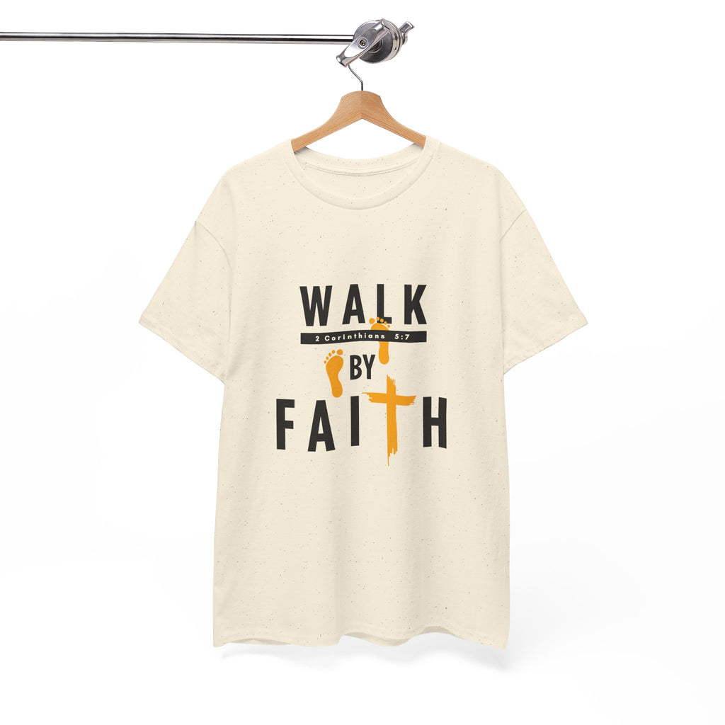 By Faith T-Shirt — Christian Walk By Faith Cross Tee