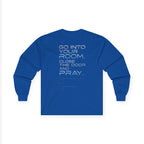 Offline Long Sleeve Christian Tee — ‘Go Into Your Room, Close the Door and Pray’ Graphic