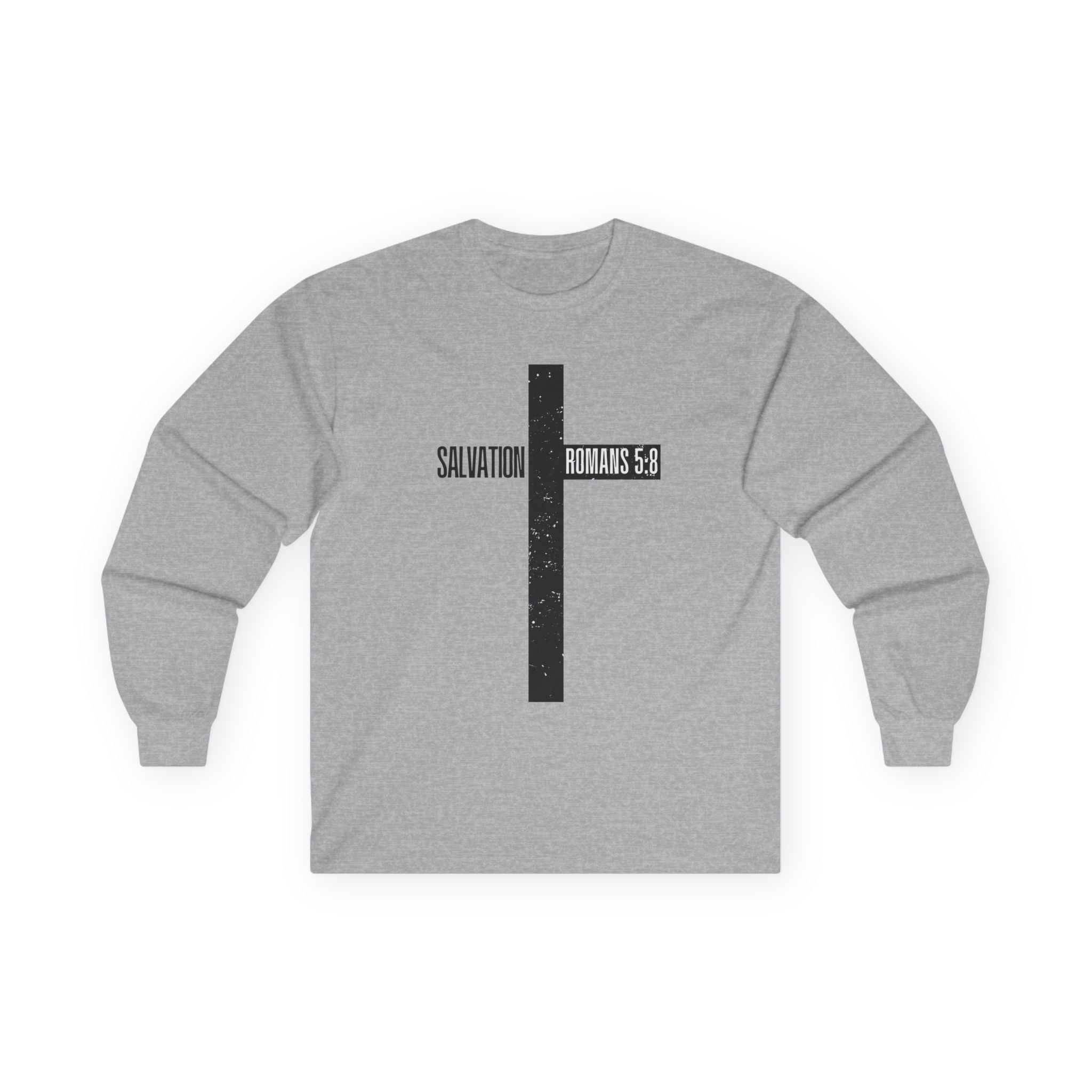 Salvation Romans 5:8 Cross Long Sleeve Tee
