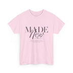 T-Shirt — "Made New" Minimalist Christian Faith Tee