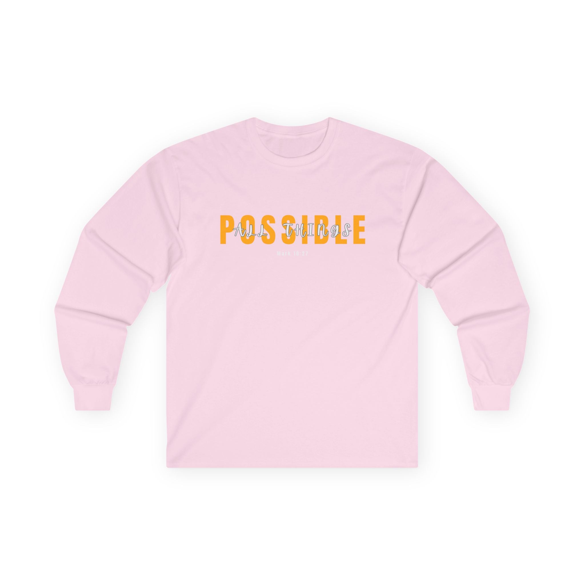 Possible Long Sleeve Christian Tee — 'POSSIBLE' Inspirational Graphic Shirt