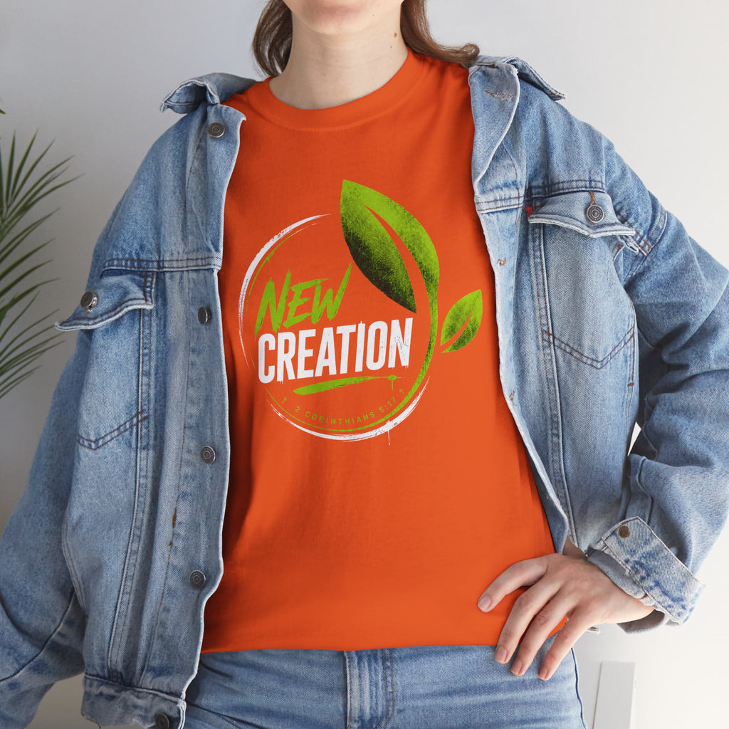 New Creation T-Shirt — Green Leaf Faith Tee