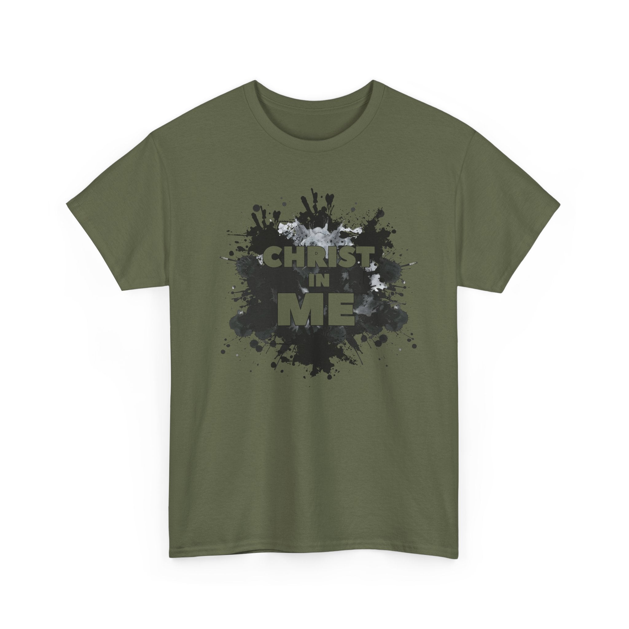 Christian 'Christ in Me' Graphic Tee — Faith-Based Splash Design
