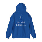 Not Perfect — Forgiven Hoodie | Christian Inspirational Sweatshirt (Romans 5:8, Still Loved/Still Chosen)