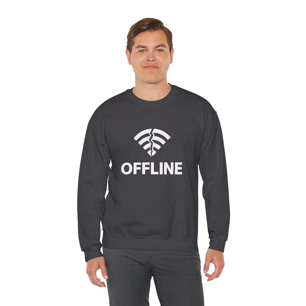 Christian Crewneck Sweatshirt "Offline" Pullover, Go Into Your Room and Pray Back Quote, Faith Streetwear Sweatshirt