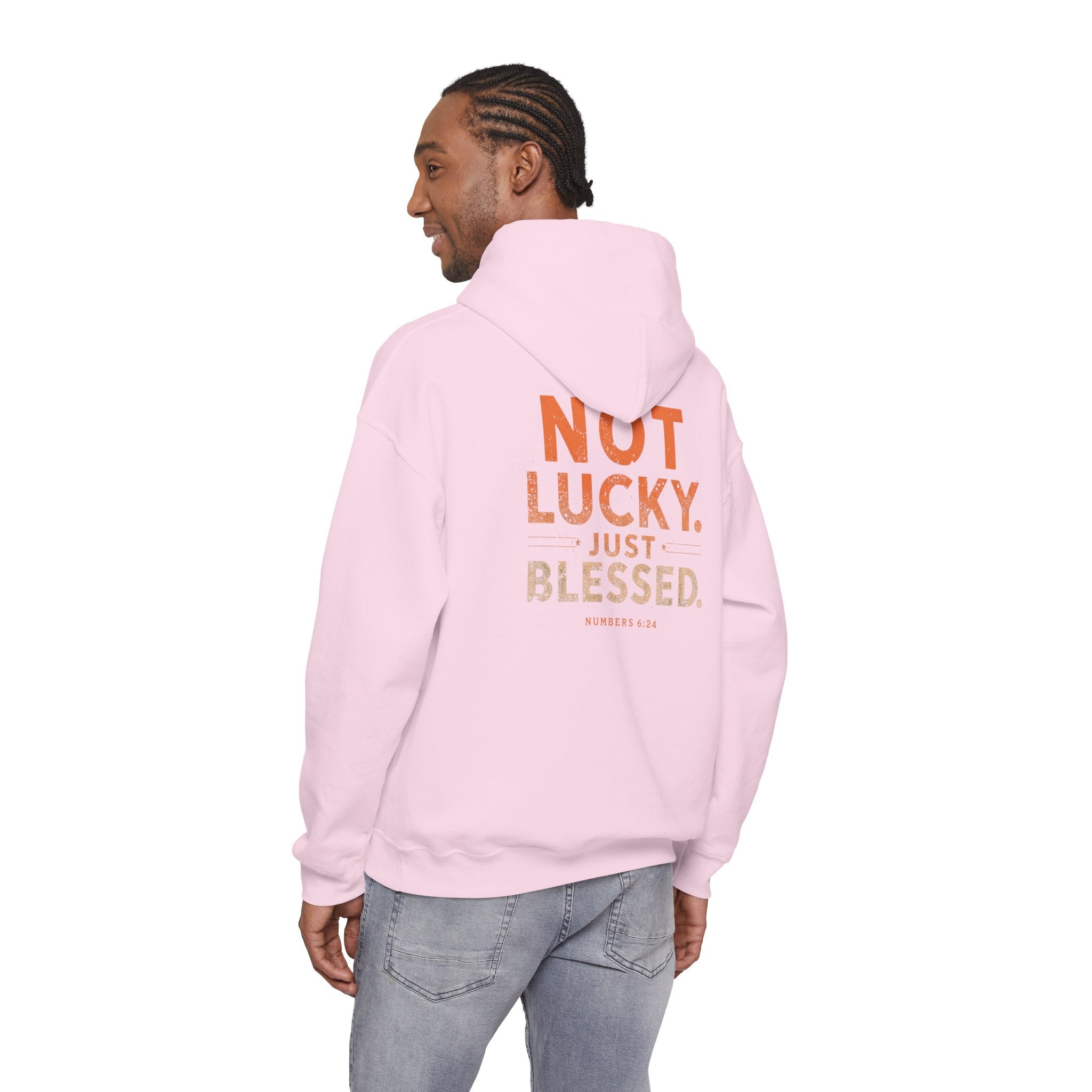 Not Lucky Just Blessed Hoodie — Faith-Based Inspirational Pullover