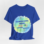 Homeschool Mode Tee — "Always On" Watercolor Kids & Parent Homeschool Shirt