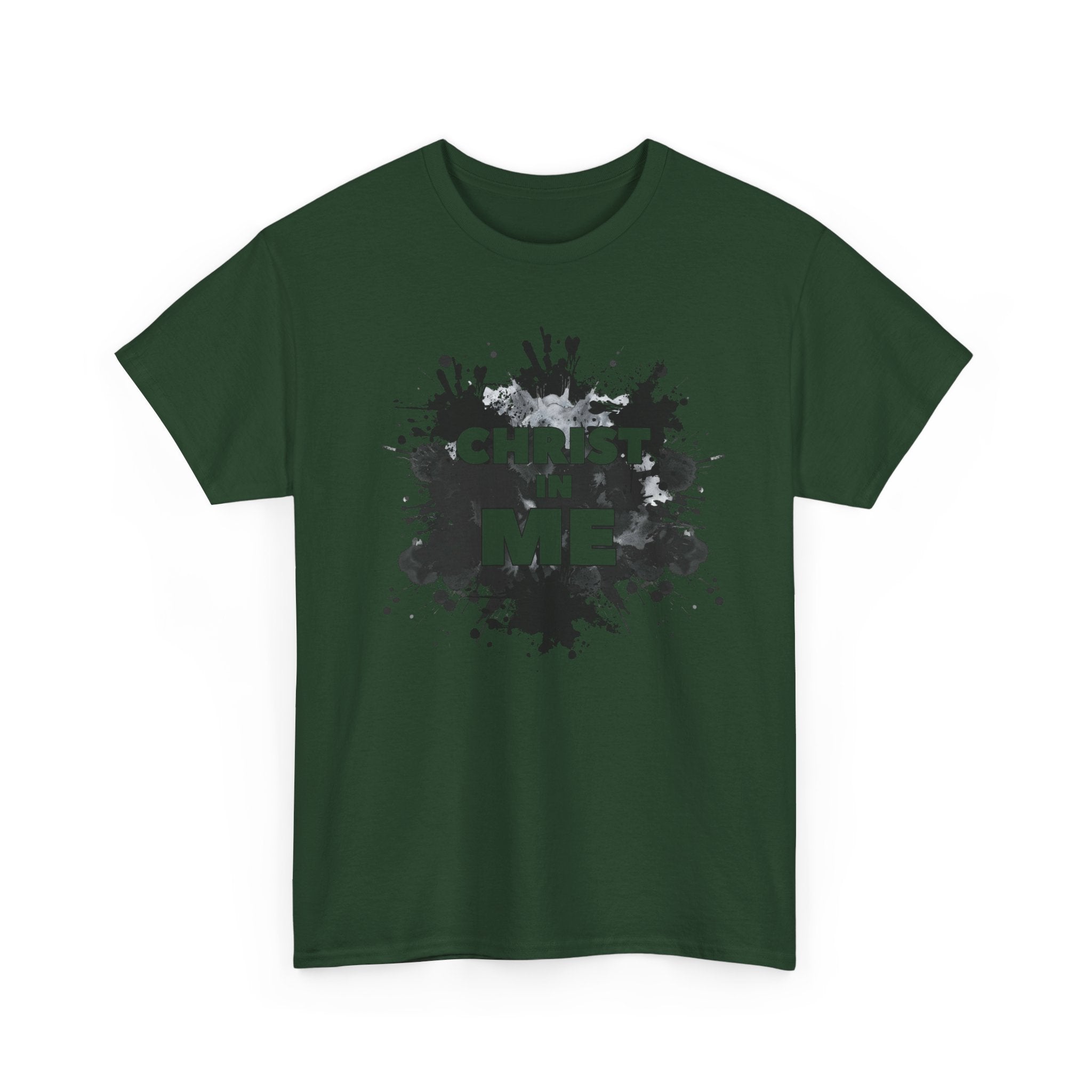 Christian 'Christ in Me' Graphic Tee — Faith-Based Splash Design
