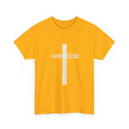 Christian Cross T-Shirt — "Salvation Romans 5:8" Faith Tee