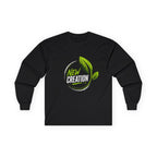New Creation Long Sleeve Christian Tee — Green Leaf Faith Graphic