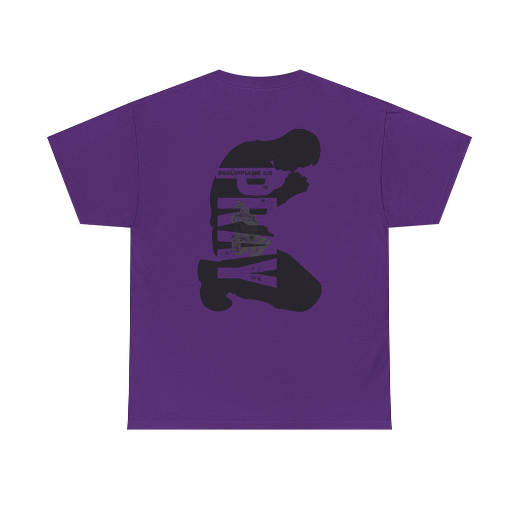 Pray More Tee — "Pray More, Panic Less" Christian Graphic T-Shirt