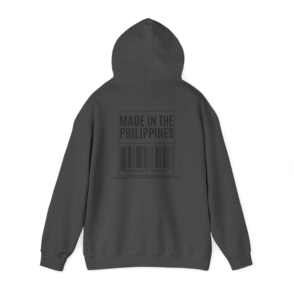 Made in the Philippines Hoodie — Barcode Graphic Back Print