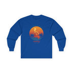 Long Sleeve Tee — 'Map of the Philippines' Retro Sunset Surf Design