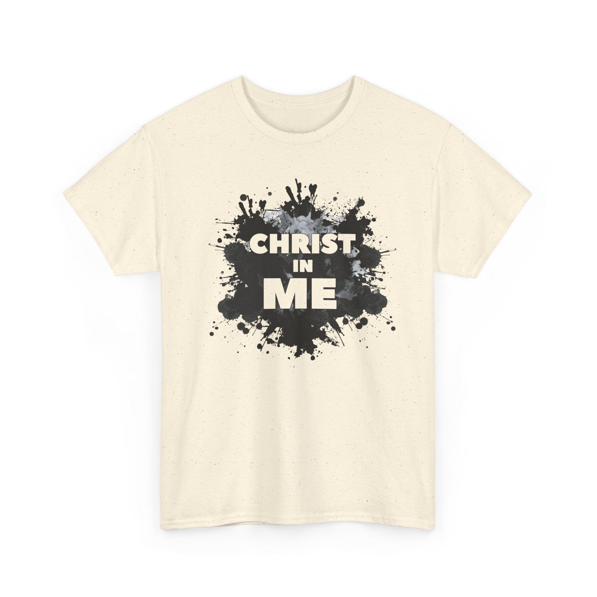 Christian 'Christ in Me' Graphic Tee — Faith-Based Splash Design