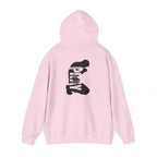 Minimal 'Pray More, Panic Less' Hoodie — Monochrome Graphic Back Print