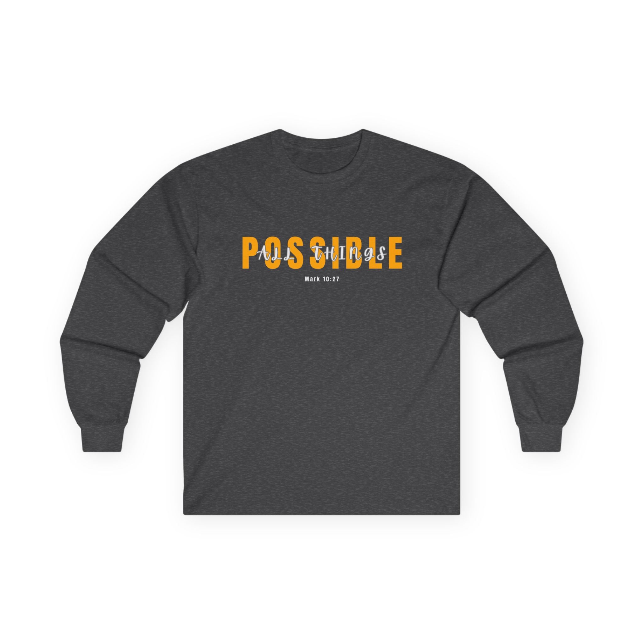 Possible Long Sleeve Christian Tee — 'POSSIBLE' Inspirational Graphic Shirt