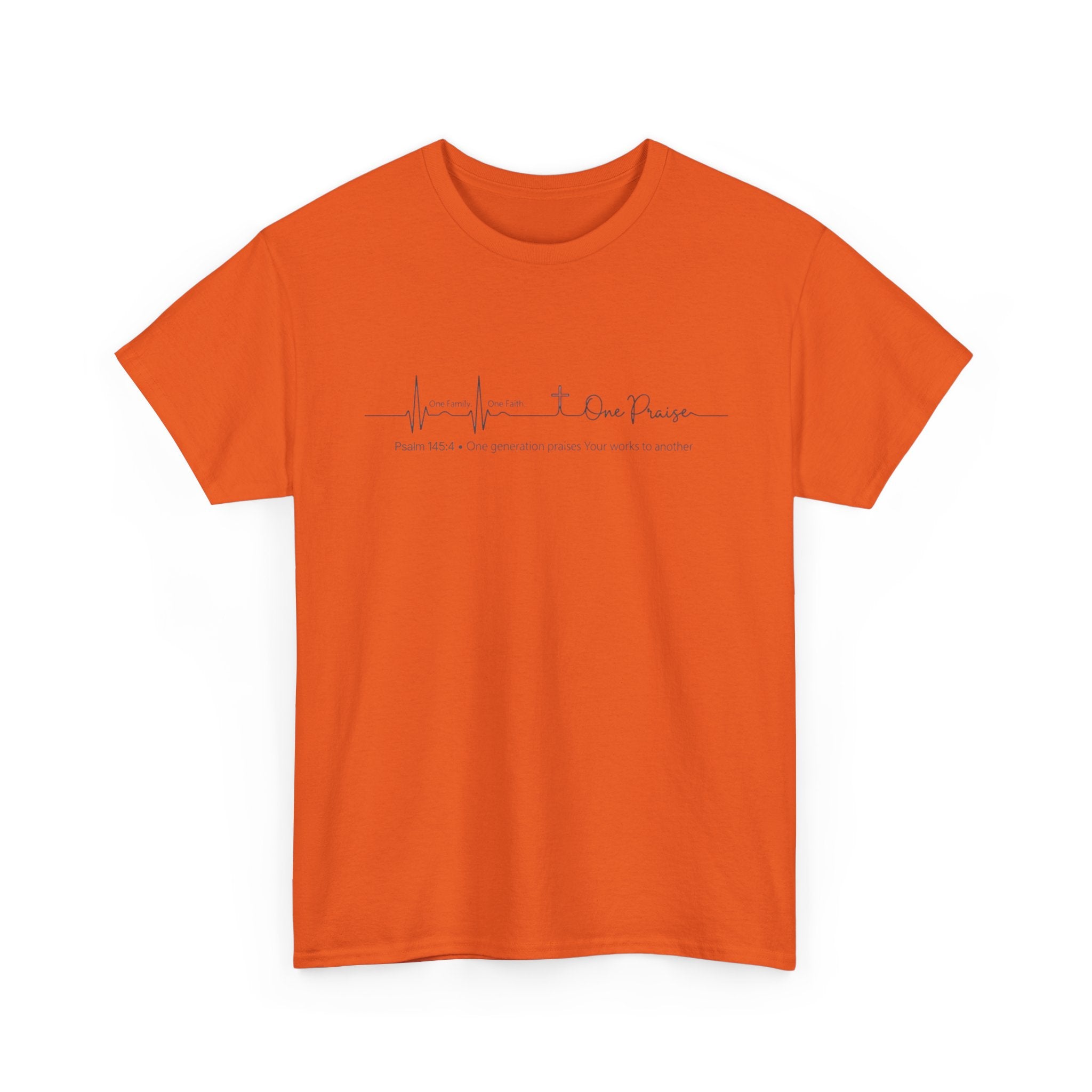 Faith Heartbeat T‑Shirt — I Surrender Script Christian Tee