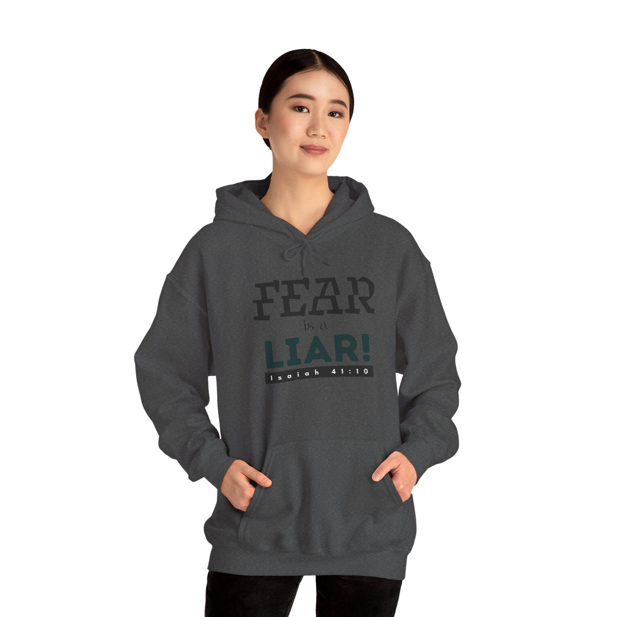 Fear Is a Liar Hoodie — Inspirational Christian Faith Sweatshirt