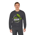Christian Crewneck Sweatshirt "New Creation" Pullover, 2 Corinthians 5:17 Scripture Apparel, Green Leaf Graphic Sweatshirt