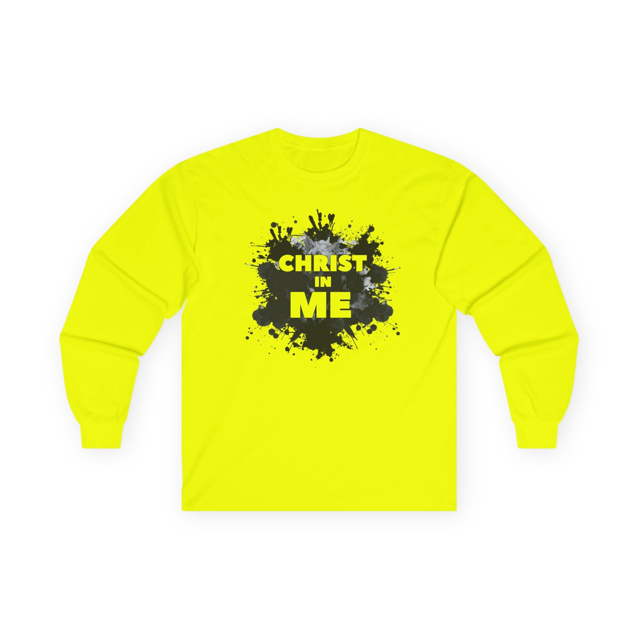 Long Sleeve Tee — "Christ in Me" Faith Graphic Christian Shirt