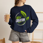 New Creation Sweatshirt – Christian Faith Green Leaf Crewneck
