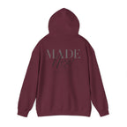Inspirational Hoodie "Made New" Back Print Pullover, Christian Faith Sweatshirt, Minimalist Graphic Streetwear