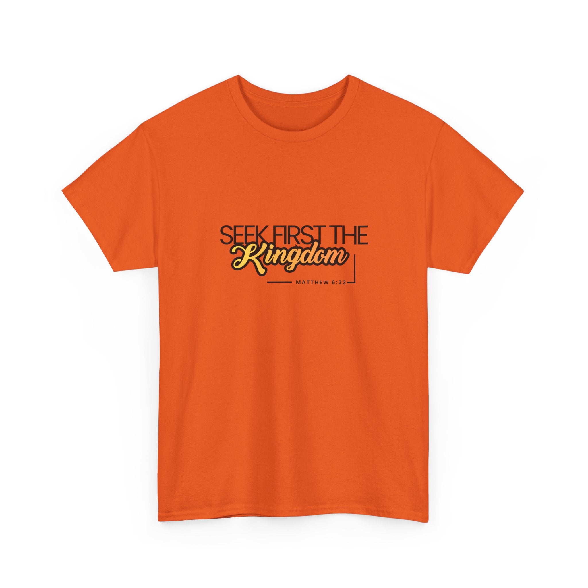 Seek First the Kingdom Tee — Christian Faith Graphic T-Shirt (Matthew 6:33)