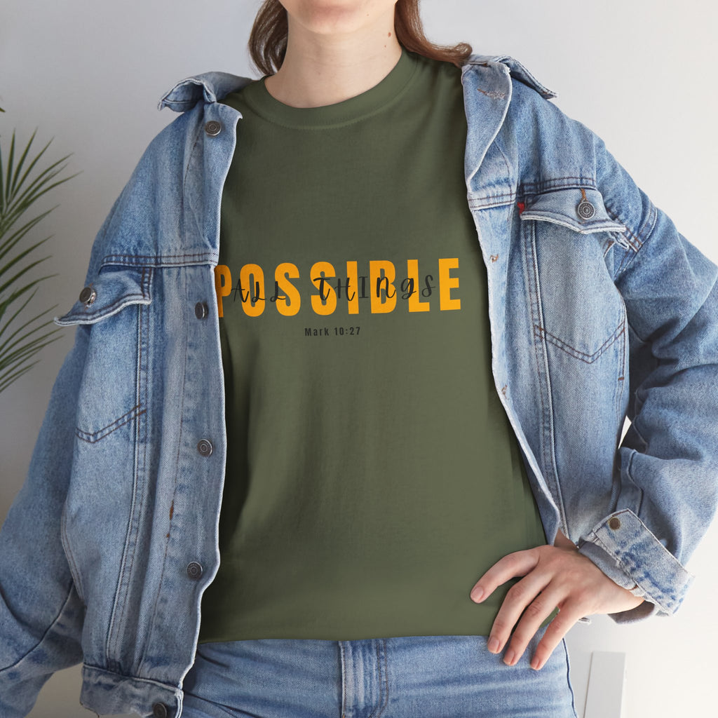 Possible T-Shirt — Inspirational "Possible" Graphic Tee (Optimism, Motivational Quote)