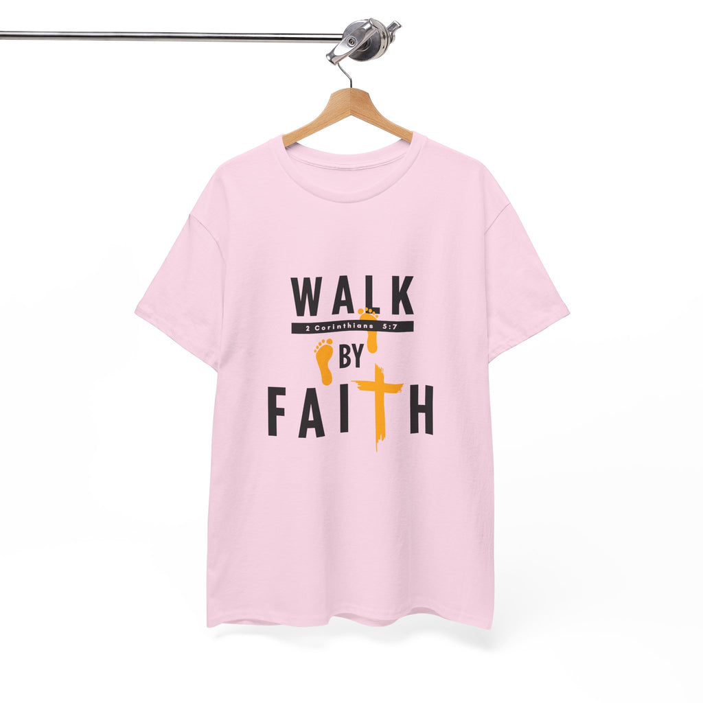 By Faith T-Shirt — Christian Walk By Faith Cross Tee