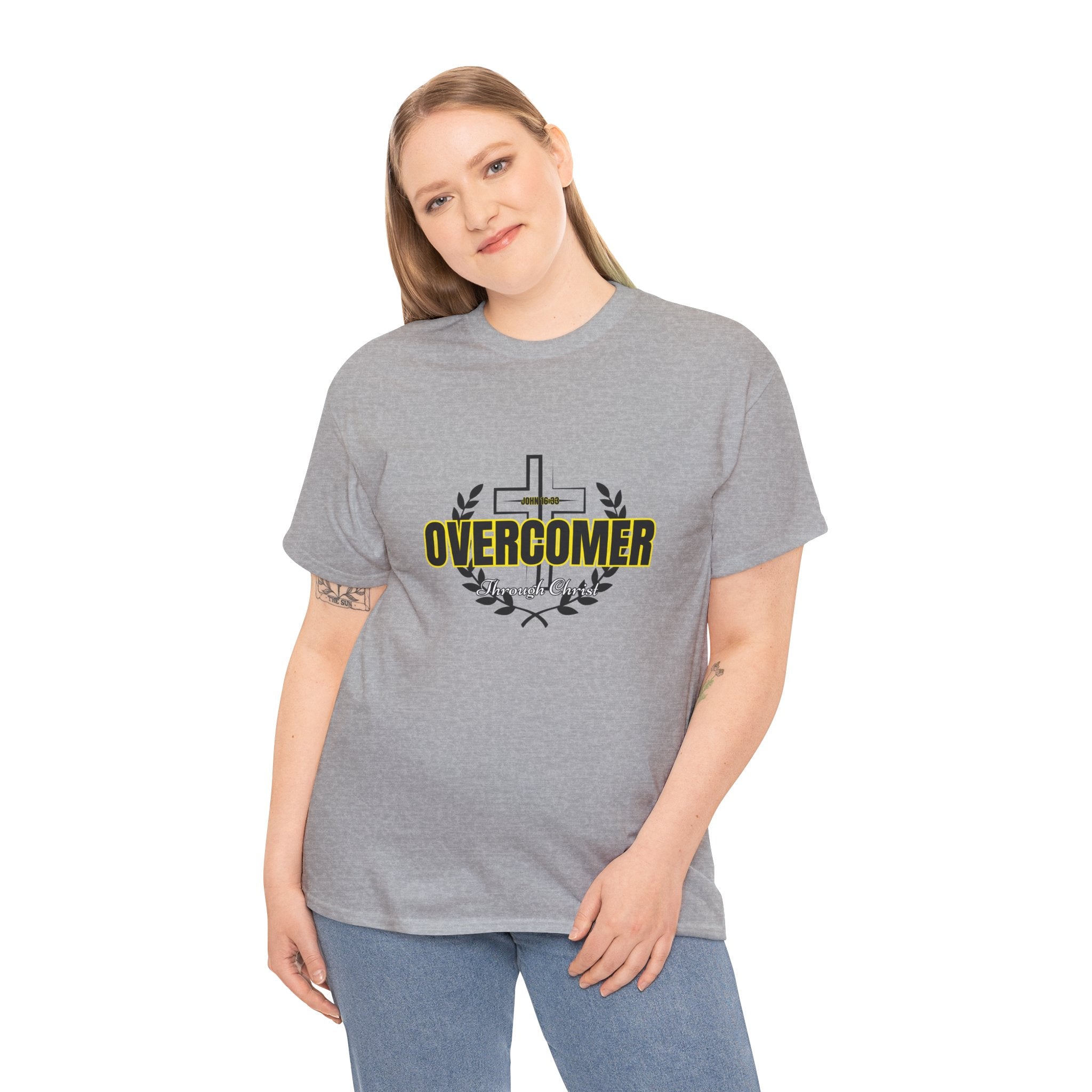 Overcomer Cross T-Shirt — Inspirational Christian Faith Tee
