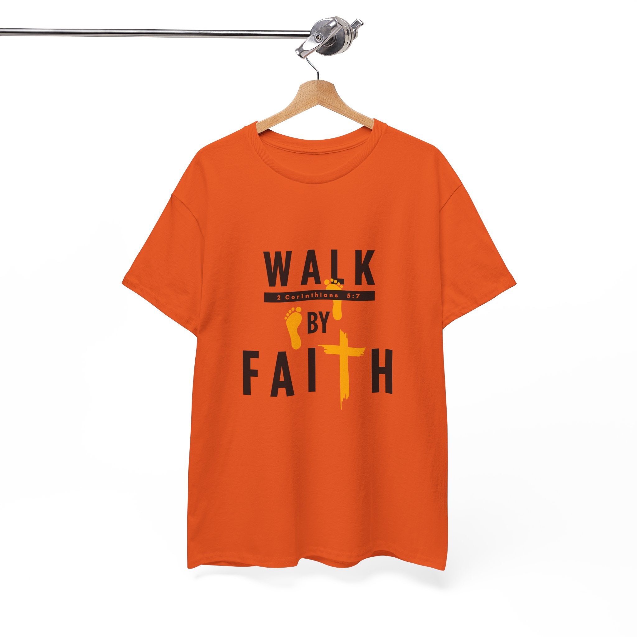 By Faith T-Shirt — Christian Walk By Faith Cross Tee