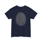 Fingerprint Graphic Tee — Minimalist Identity T‑Shirt